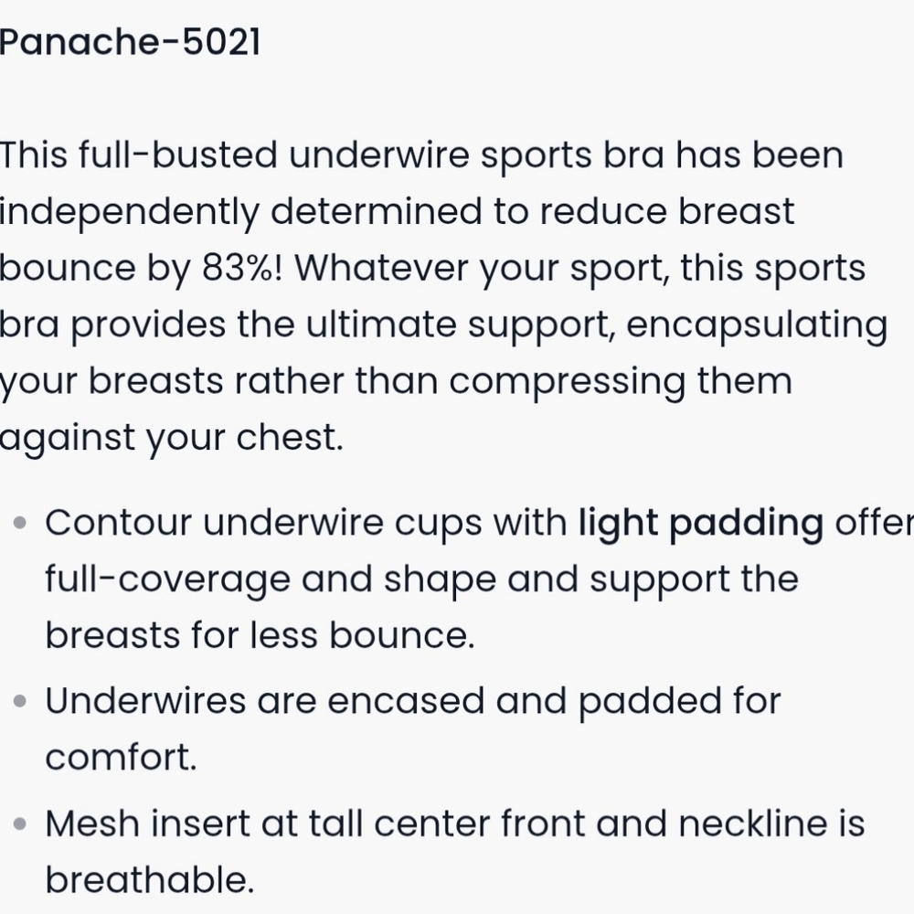 Panache Black Sports Bra - Picture 14 of 15